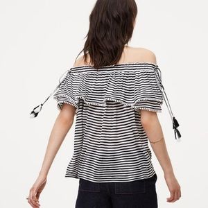 Loft Off The Shoulder Tassel Top